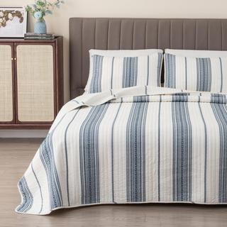 Wesley 3-Piece Stripe Quilt Set