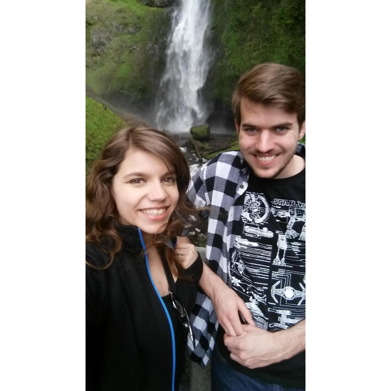 One of our many stops at Multnomah Falls. April 2016