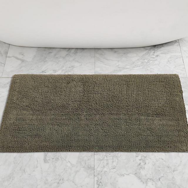 Classic Organic Loop Bath Mat, Loden, 21" x 34"