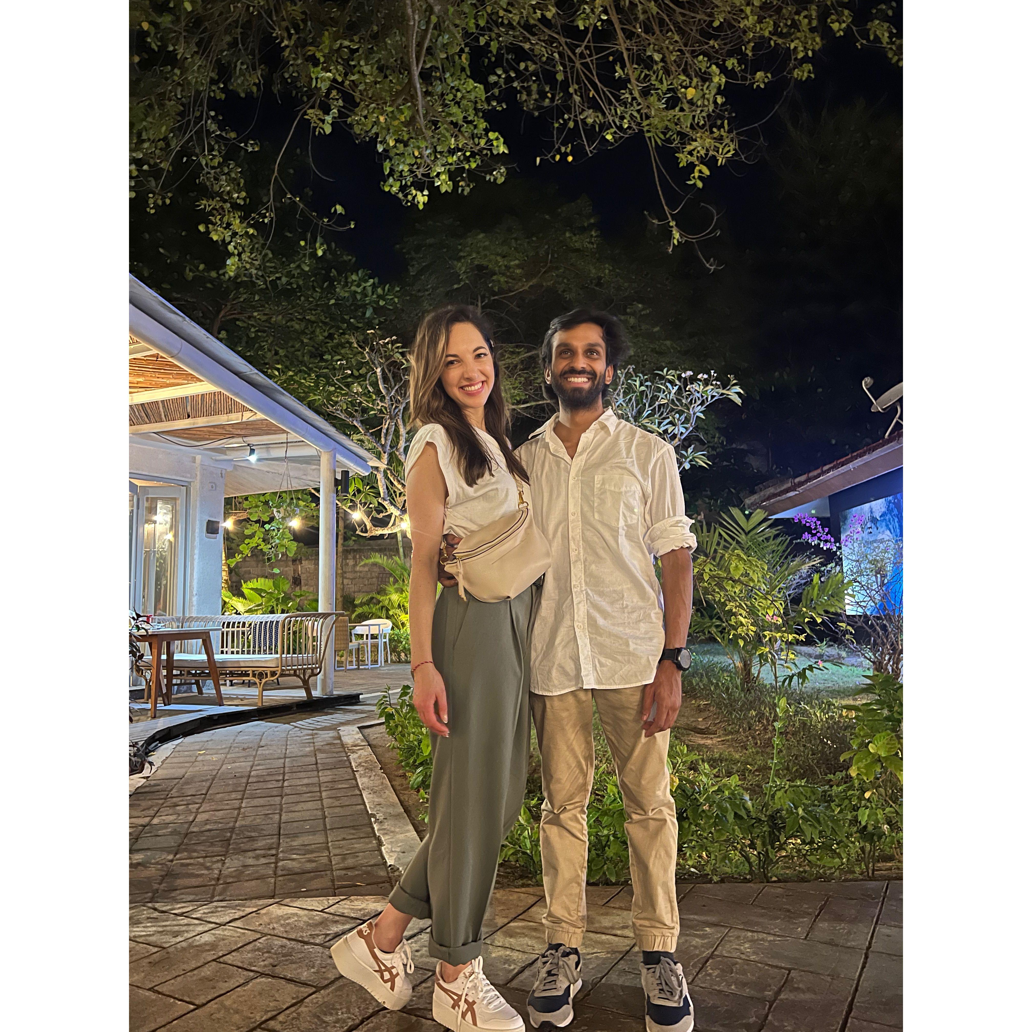 A few hours after our engagement. We are floating!