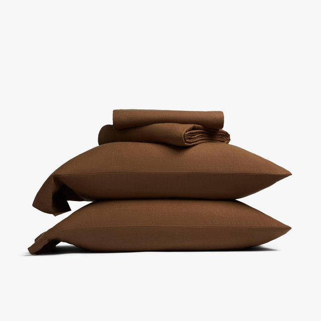 Queen Relaxed Linen Sheet Set Pecan - Parachute for Target