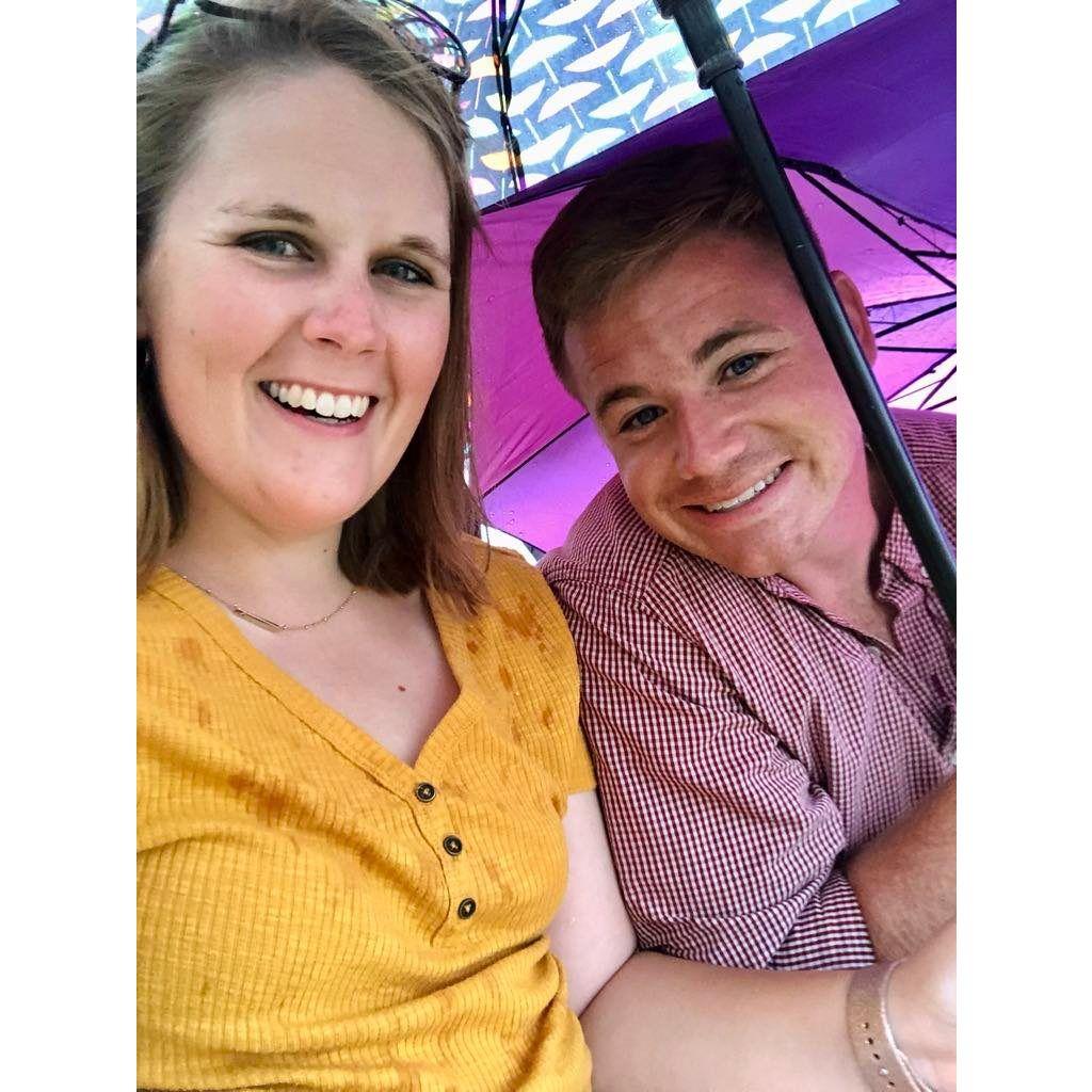 Waiting out the mid-summer rain at Hills Alive! 7/15/22