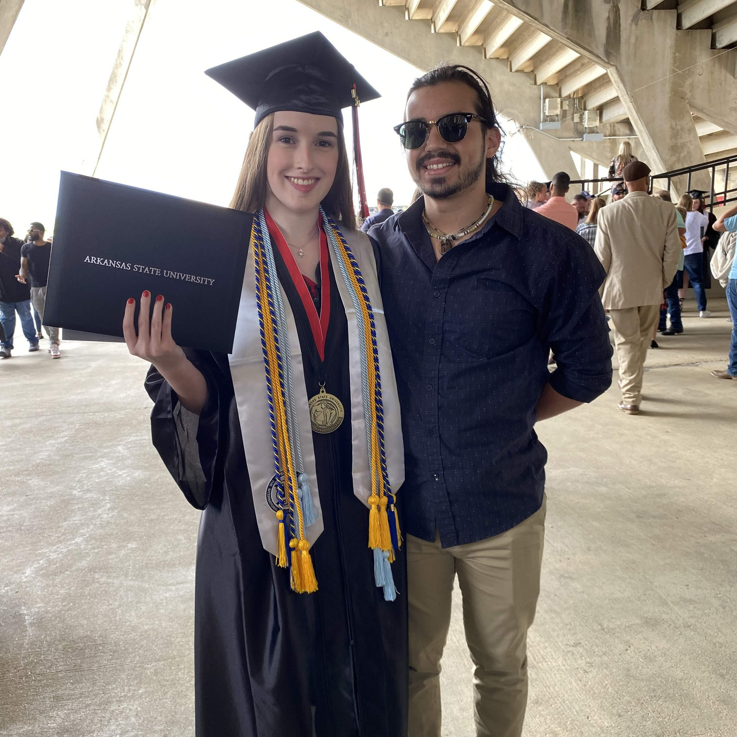 This photo was taken after Jaylee's A-State commencement ceremony. - May 8, 2021