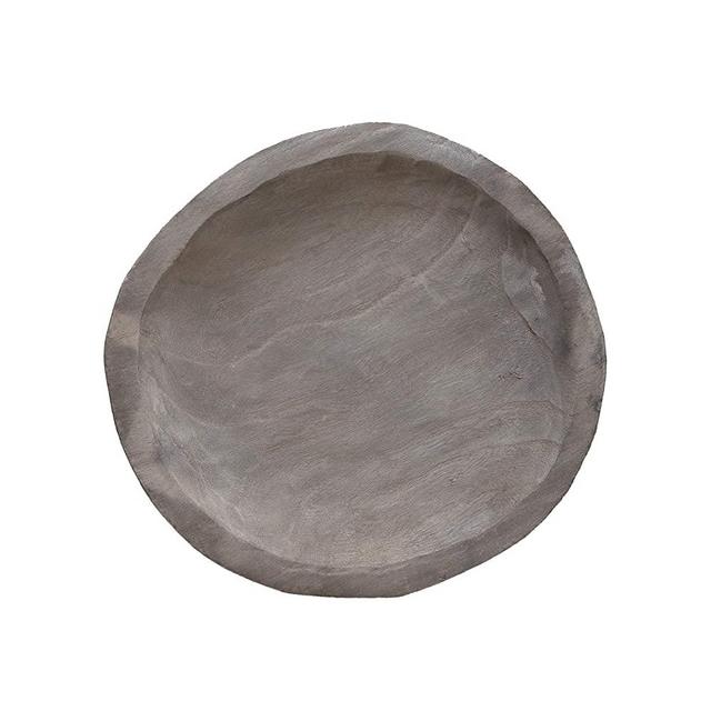 Creative Co-op Decorative Paulownia Wood Gray Wash Tray, Grey