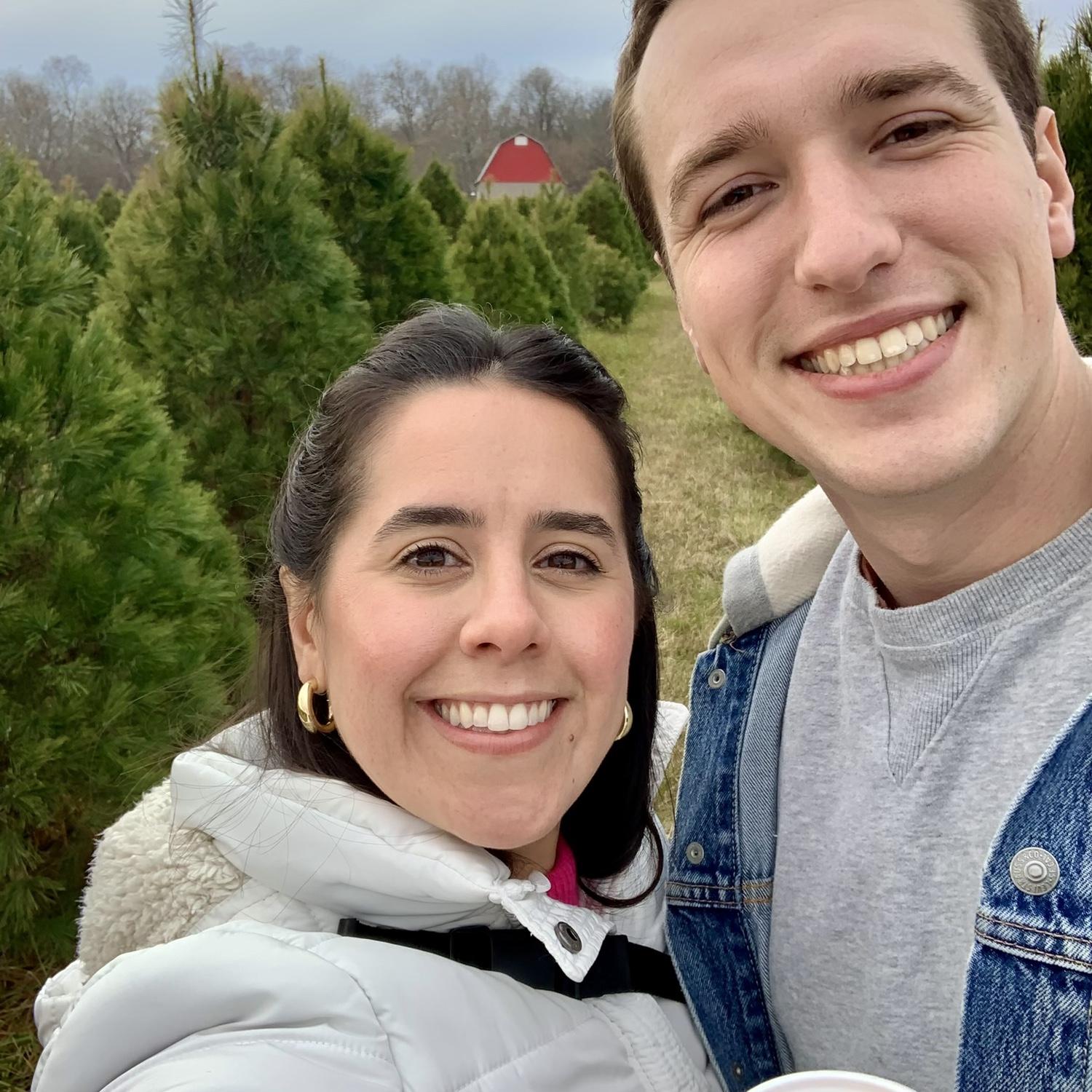 Chopping down our first Christmas tree
