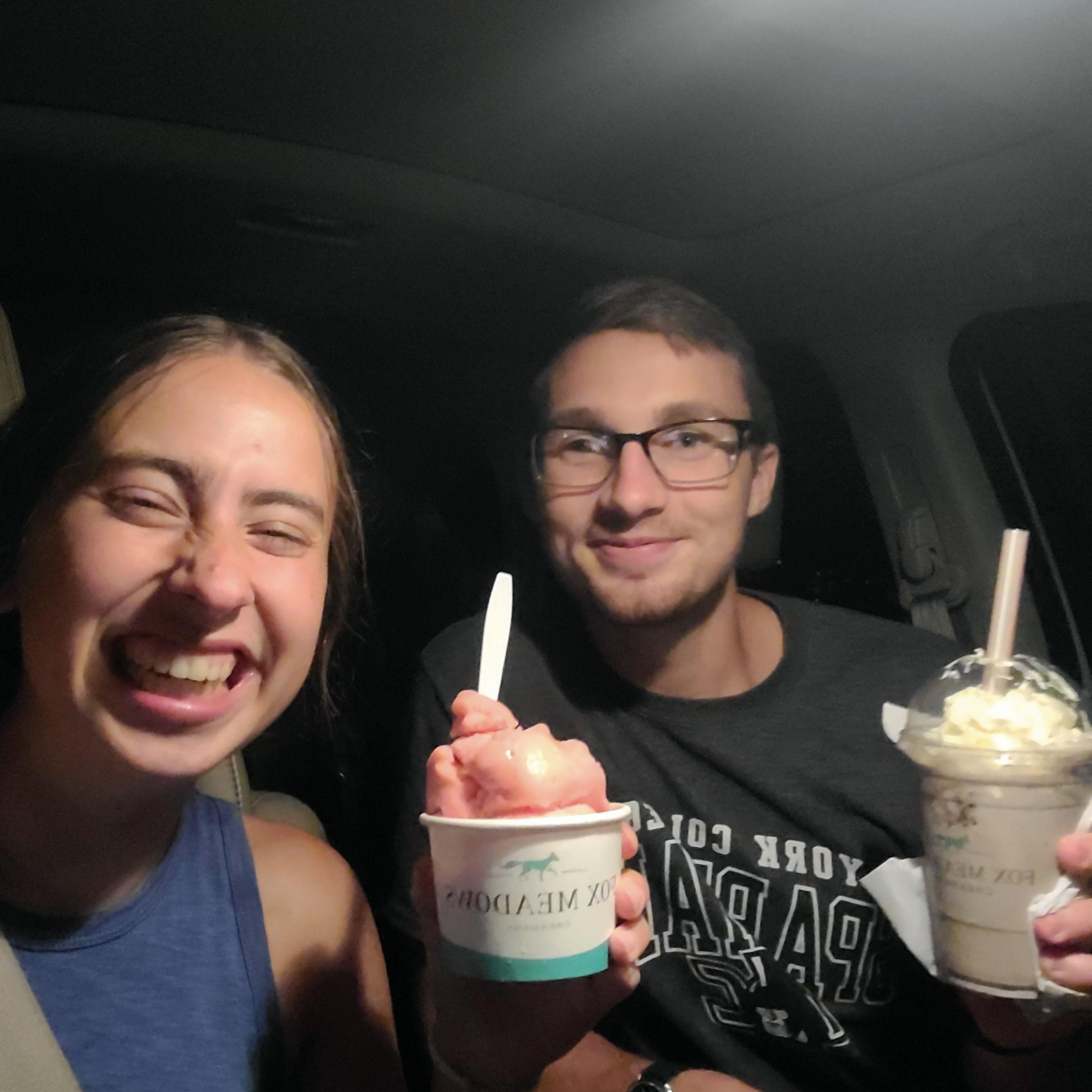 Introducing him to Fox Meadows Creamery!
