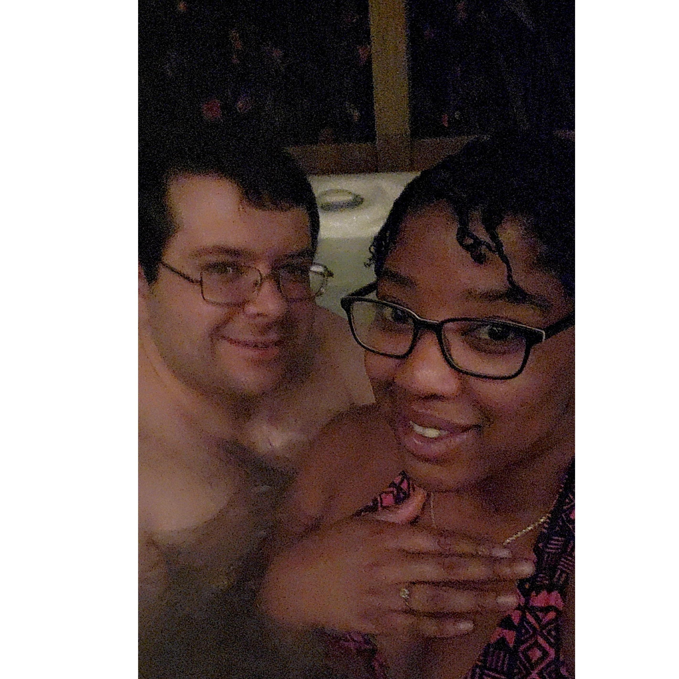 Post engagement hot tub celebrations! Burlingame, CA 2/12/20 (Mackenzie loves hot tubs)