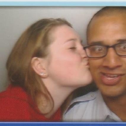 Snuck a kiss!