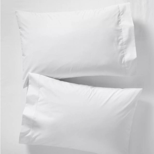 LL Bean Pima Cotton Percale Pillowcases, Set of Two | White