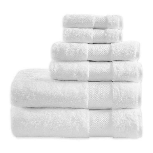 Madison Park 6-Piece Signature Turkish Cotton Bath Towel Set in White