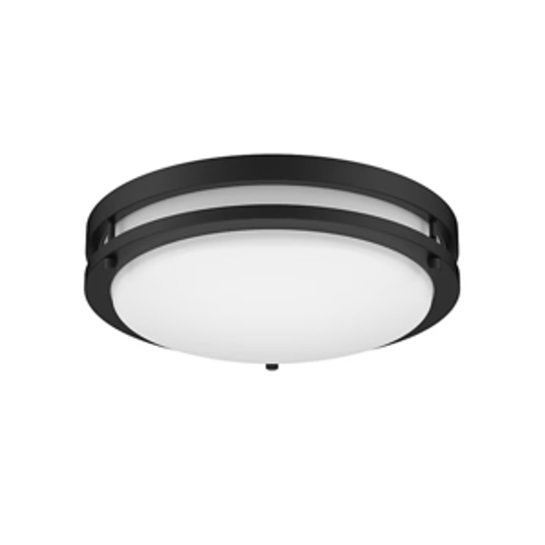Matte Black Integrated LED Flush Mount Light
