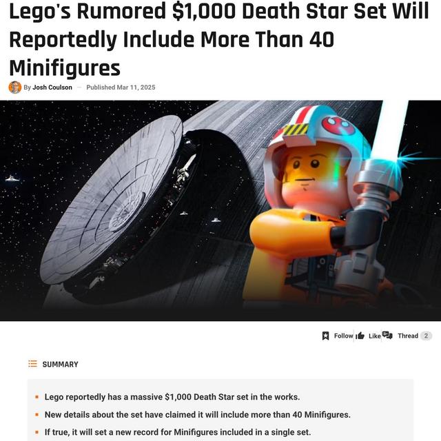 Rumored Lego Death Star
