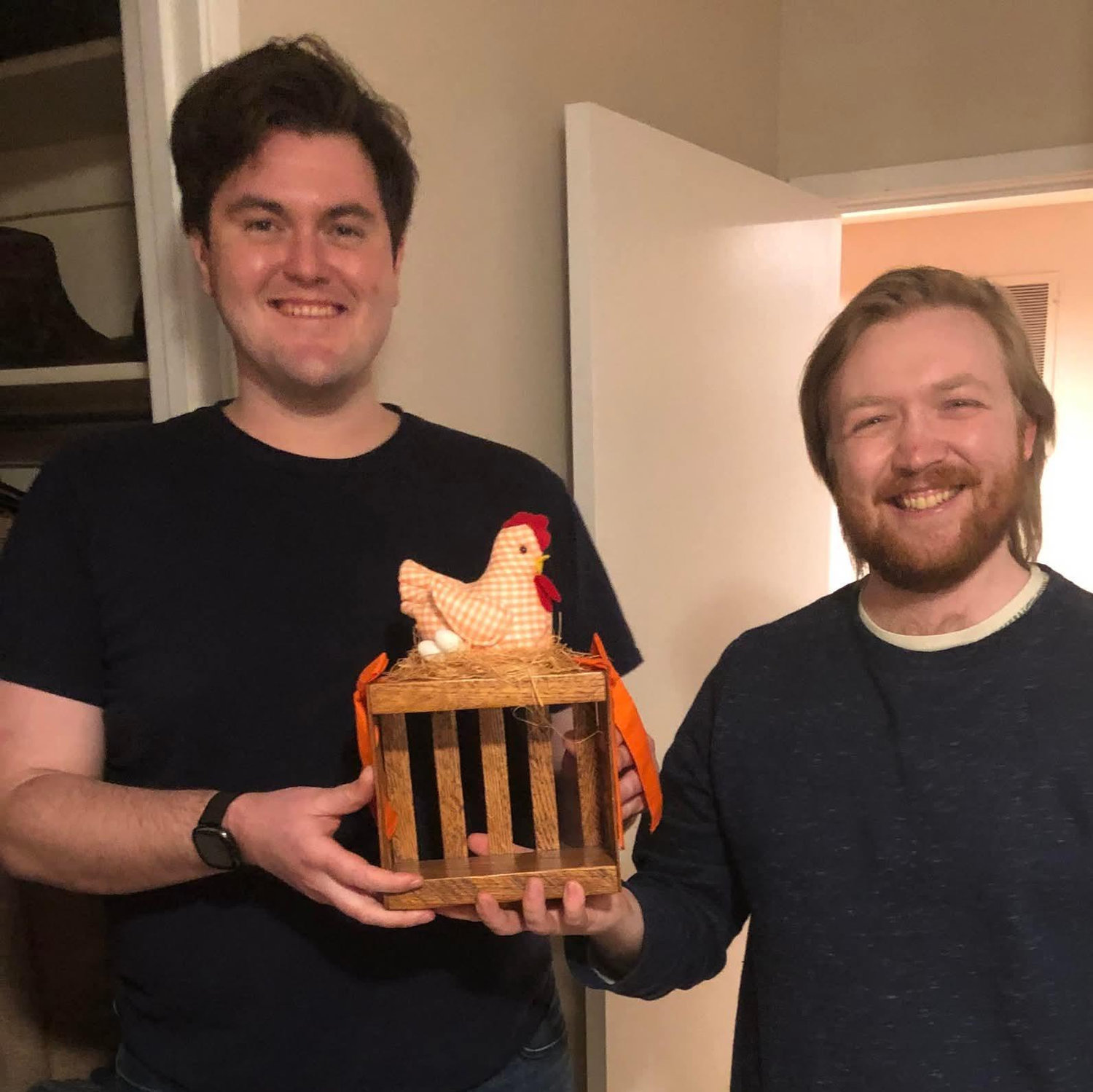 This chicken is a traditional wedding gift from a cartoon character. The newest married couple in the Camp Family get the honor of receiving it and gifting it to the next couple. Bawk