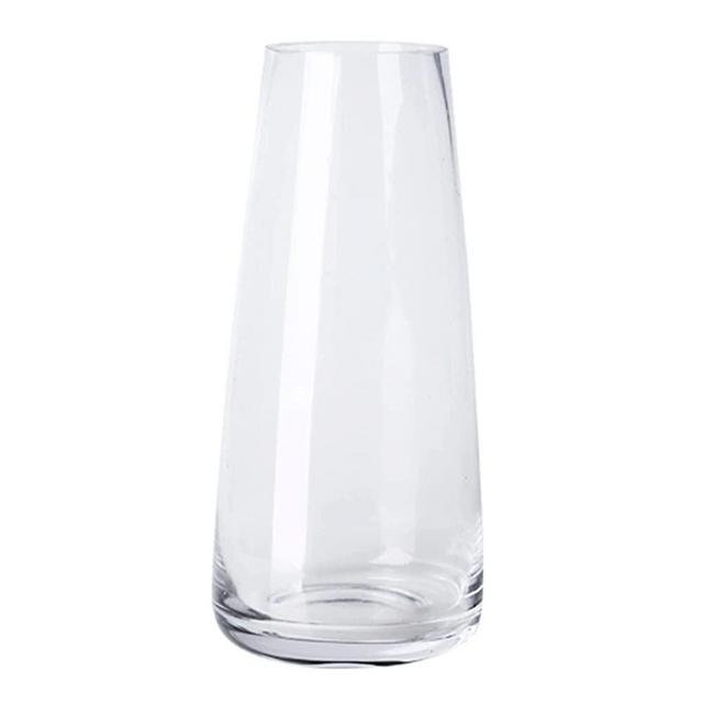 Aoderun Clear Glass Vases for Flowers Decor Home Handmade Modern Large Flower Vase for Centerpieces Living Room Kitchen Office Wedding 8.7 Inch (Clear)