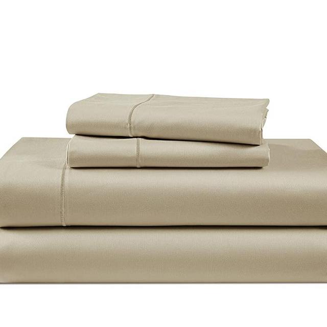 100% Egyptian Cotton Bed Sheets - 1000 Thread Count 4-Piece Linen King Sheets Set, Long Staple Cotton Bedding Sheets, Sateen Weave, Luxury Hotel Sheets, 16" Deep Pocket (Fits Upto 17" Mattress)