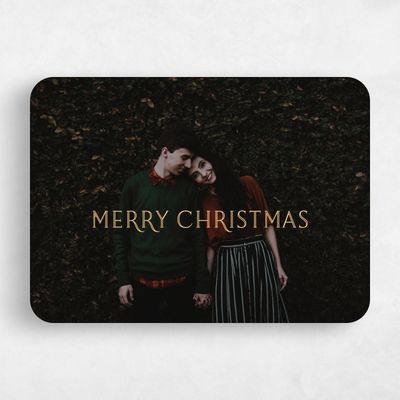 Yellow Rounded Holiday Card - Bayard