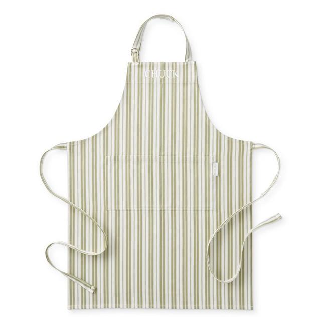 Williams Sonoma Classic Stripe Personalized Apron, Sage Green