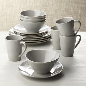 Marin Grey 16-Piece Dinnerware Set