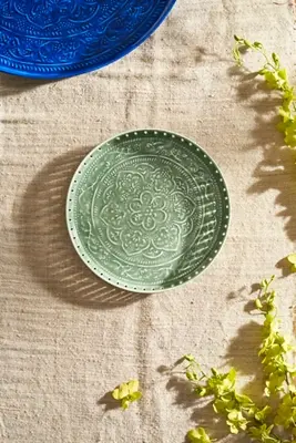 Patterned Enamel Round Tray