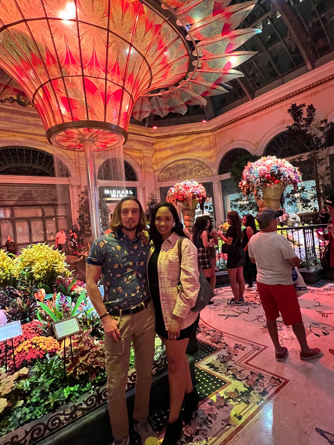 Us going to see Cirque du Soleil the night before the big day.