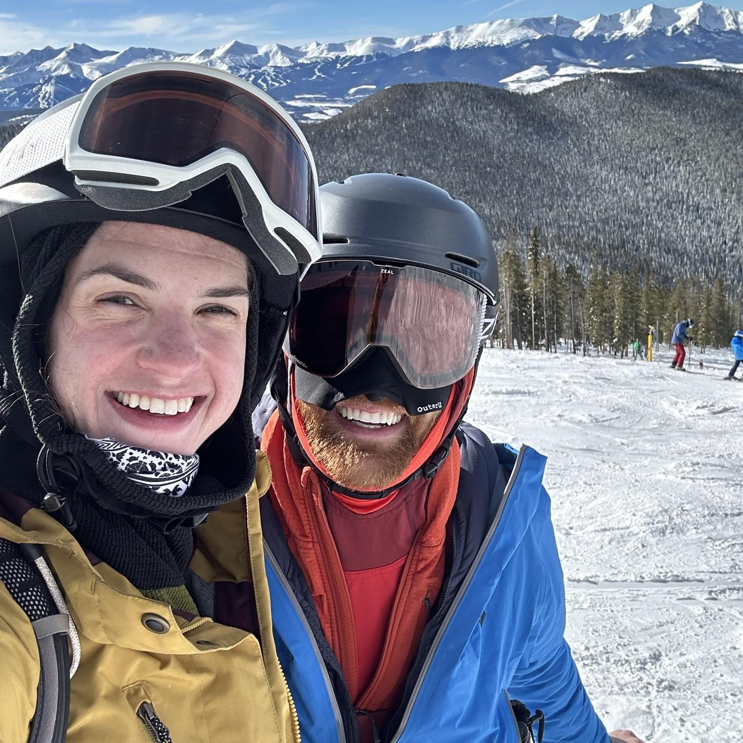 One of our many ski days together!!