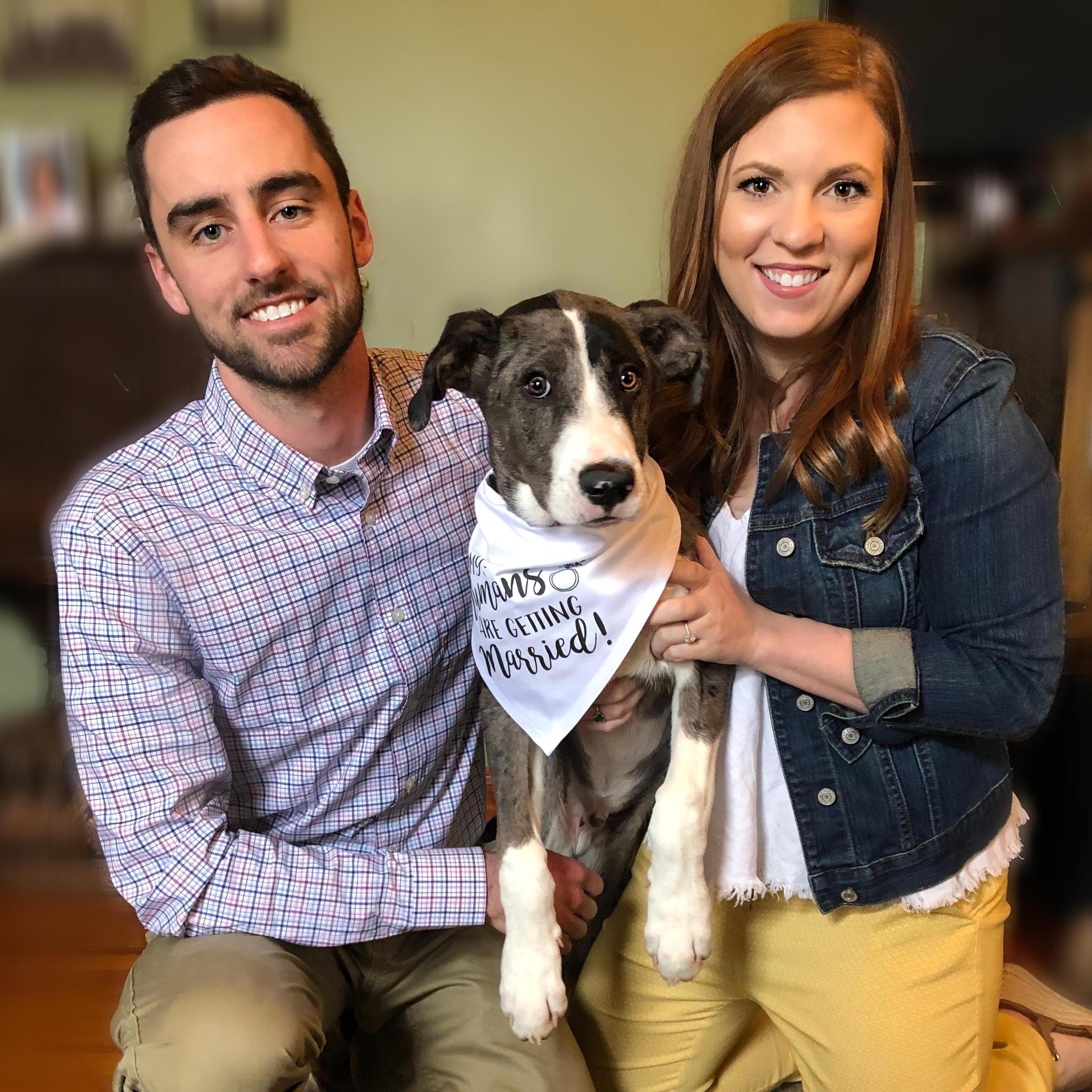 The day after we got engaged.