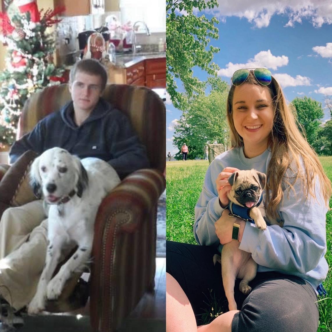 Our dogs as puppies. Jasper (2014) and Dwight (2020)