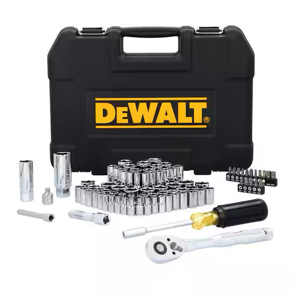 DeWalt 1/4 3/8 1/2 in. drive Metric/SAE Mechanic's Tool Set 192 pc