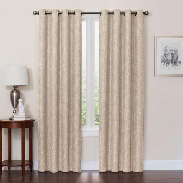 Quinn 63-Inch Grommet Top 100% Blackout Window Curtain Panel in Linen