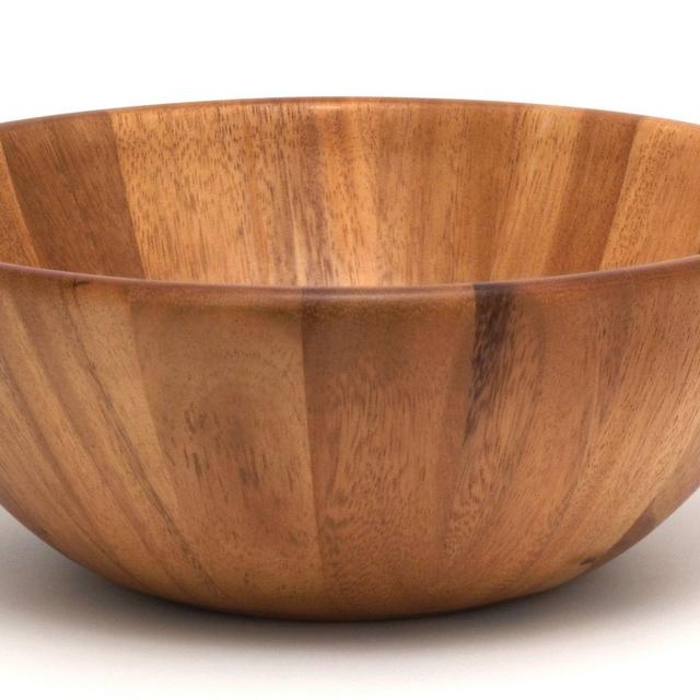 Lipper Acacia Flair Salad Serving Bowl