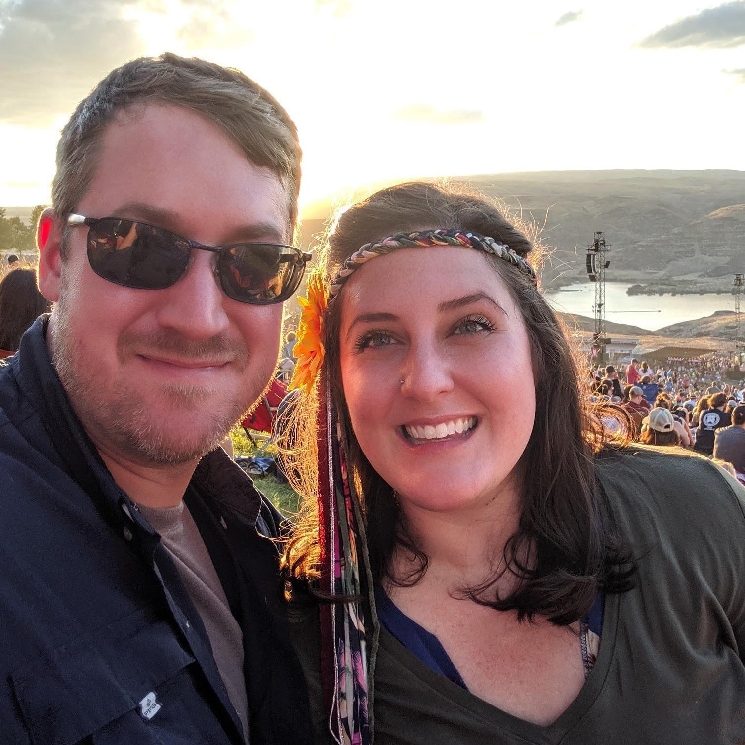 At a music festival in Washington state