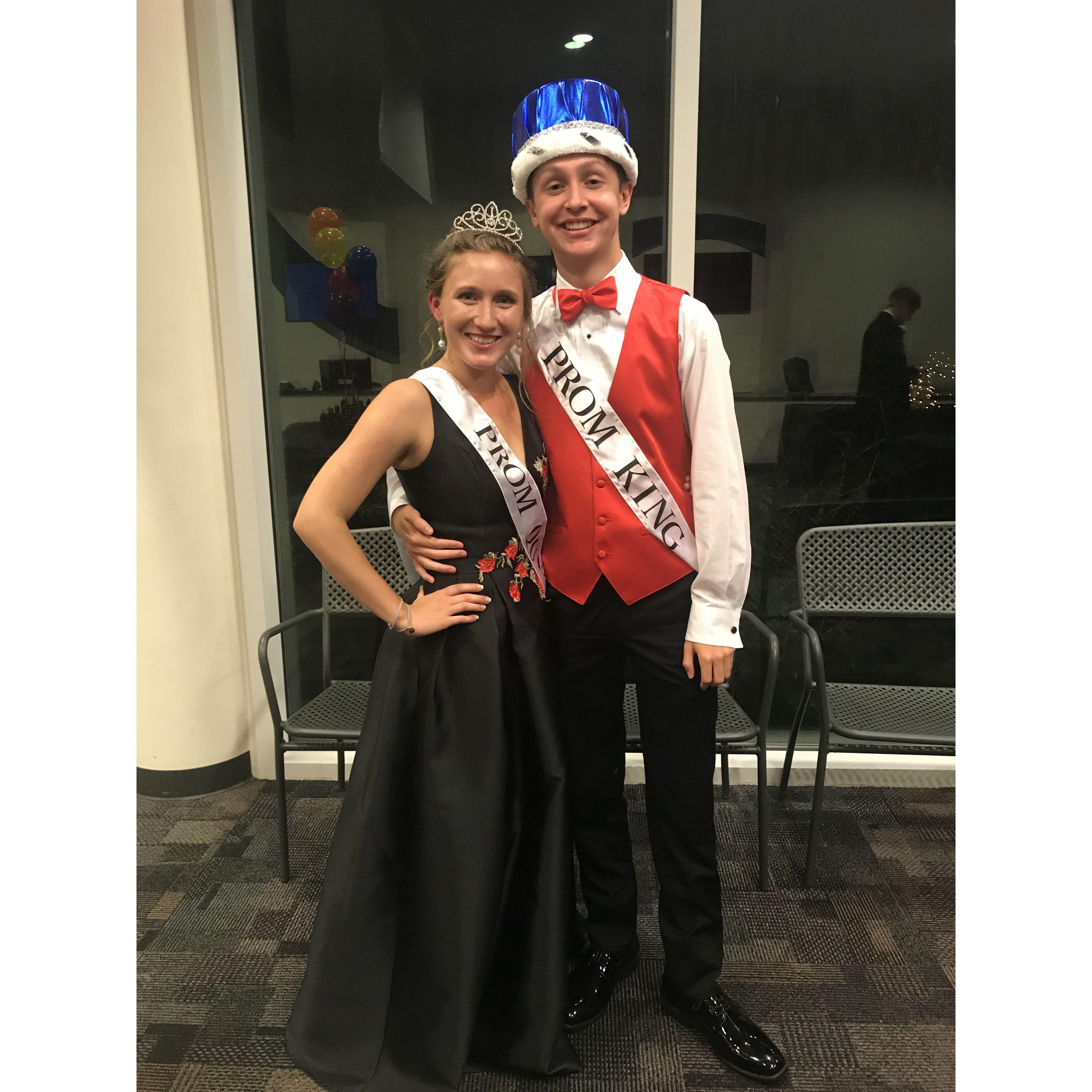 Prom king and queen