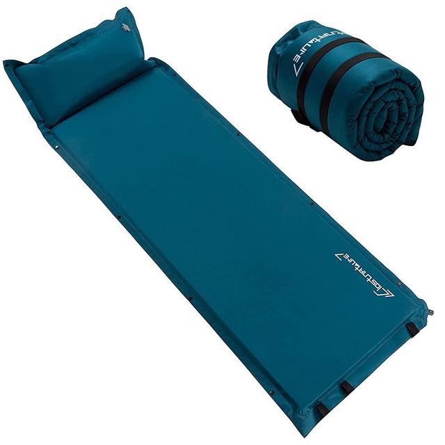 Self Inflating Sleeping Pad for Camping - 1.5/2/3 inch Camping Pad, Lightweight Inflatable Camping Mattress Pad, Insulated Foam Sleeping Mat for Backpacking, Tent, Hammock