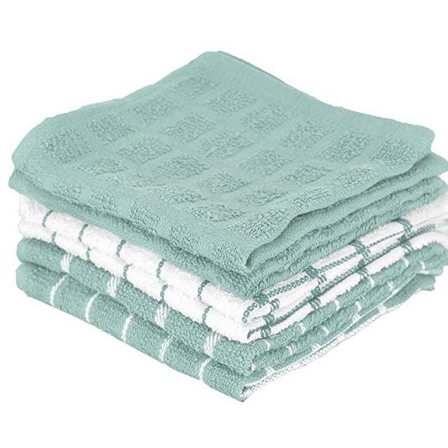 Ritz 100% Terry Cotton, Highly Absorbent Dish Cloth Set, 12” x 12”, 6-Pack, Dew