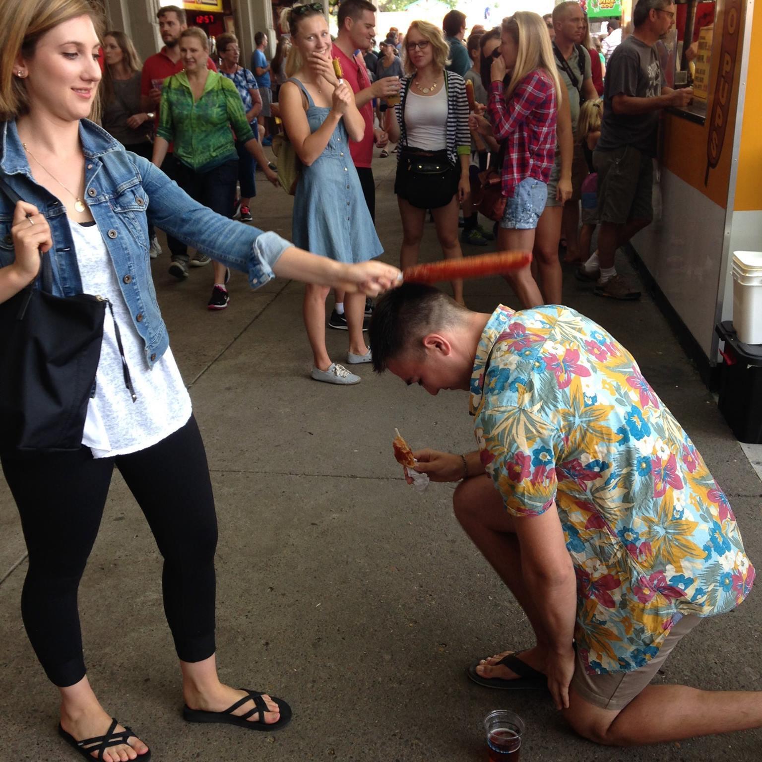 Minnesota State Fair with the mighty corn dog.