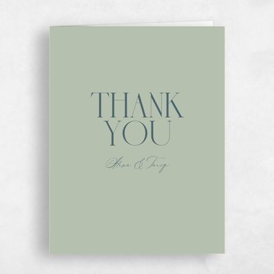 Laurel Green Wedding Thank You - Seibel Portrait