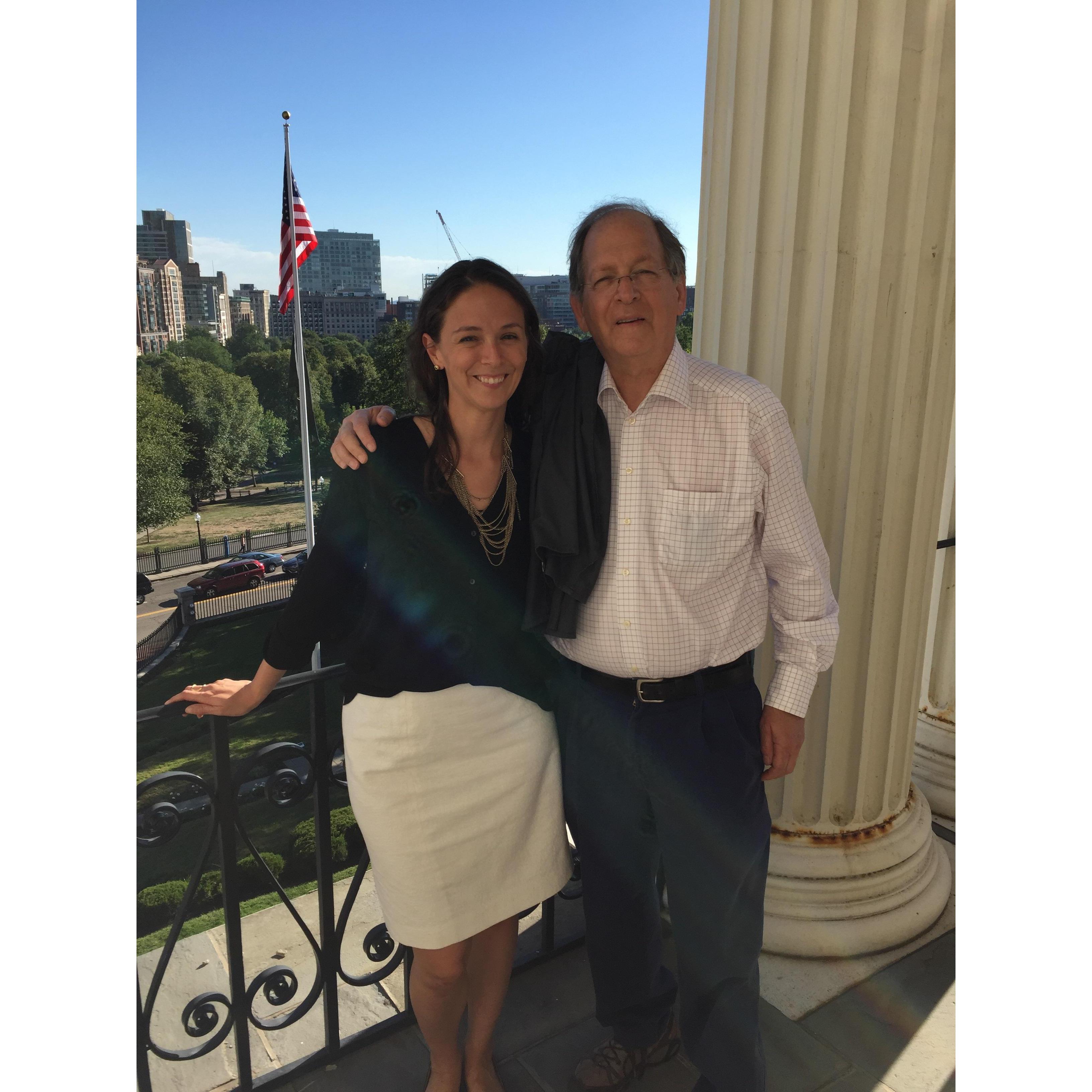 Becky and Dad at the State House