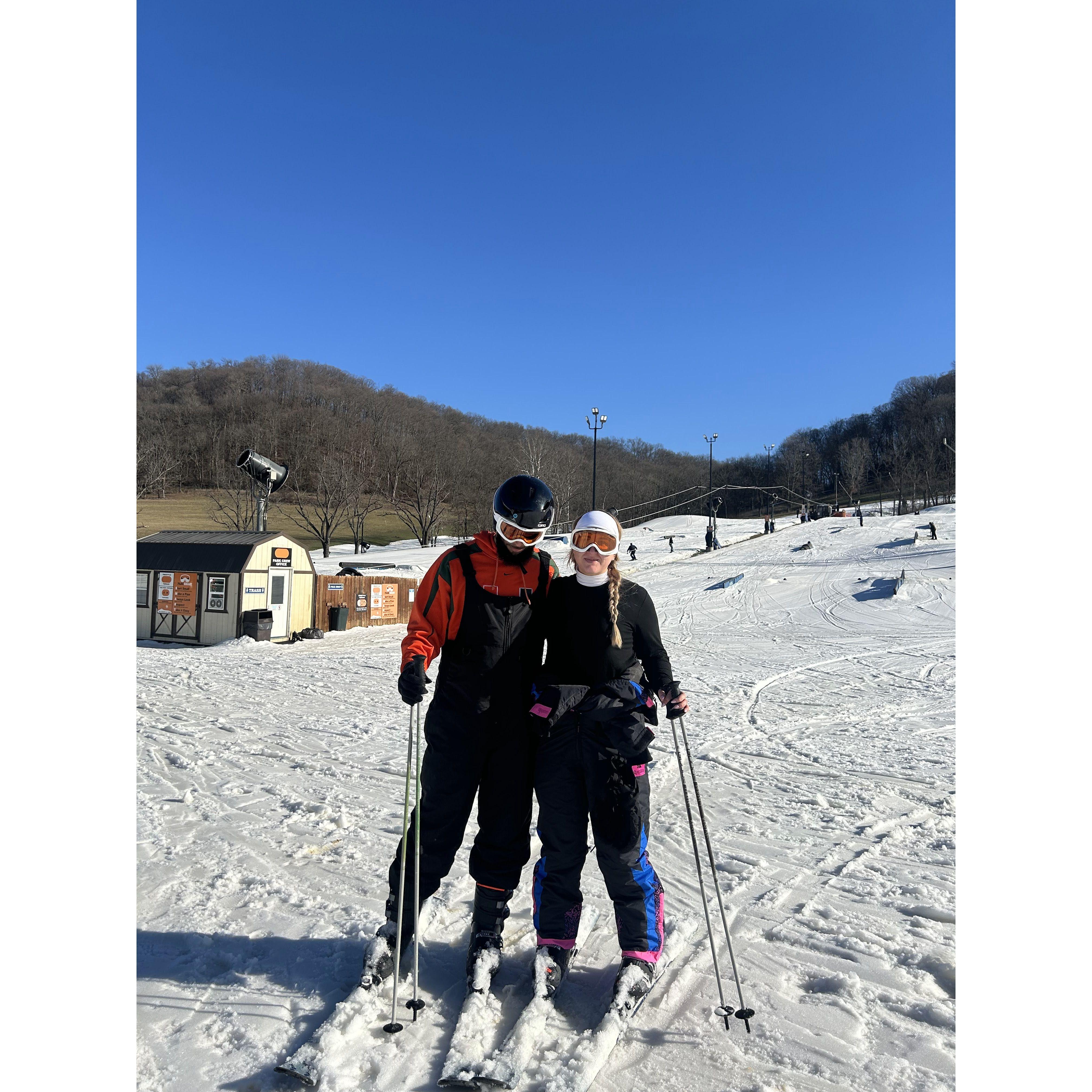In Spring 2024, Kenzy taught Aaron how to snow ski!