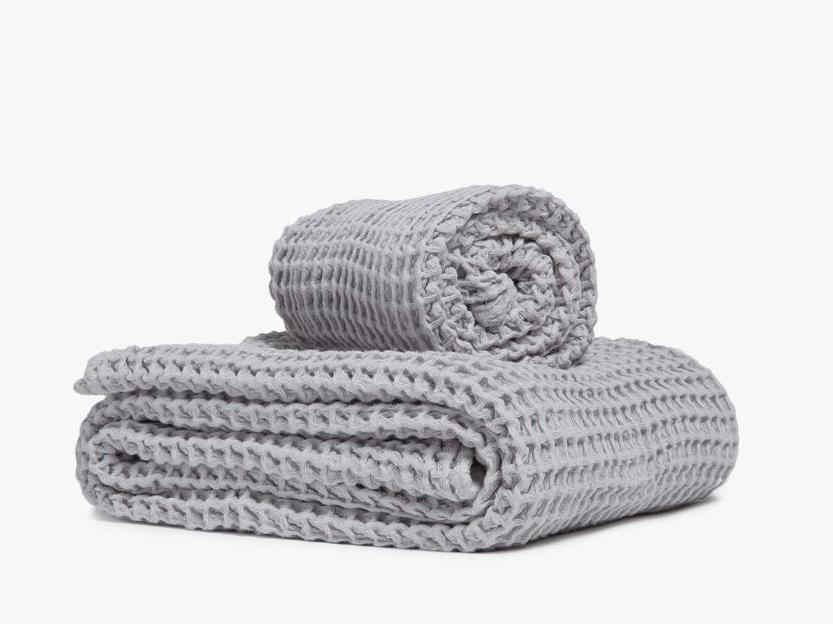 Waffle Towel Set, Color Grey