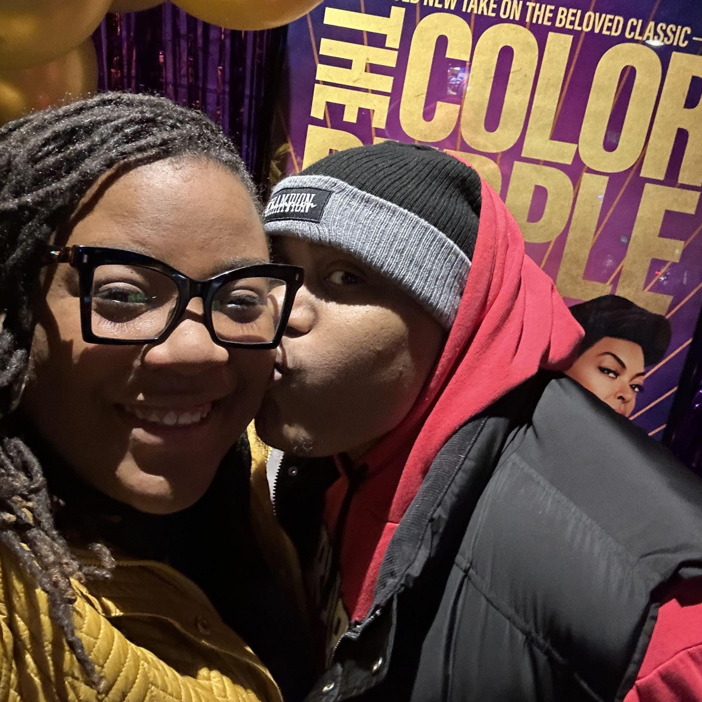 Date Night! We went to see "The Color Purple." Nicole cried the whole movie 😂 We also came out to the world even though we had been dating for months already lol #SurpriseSurprise