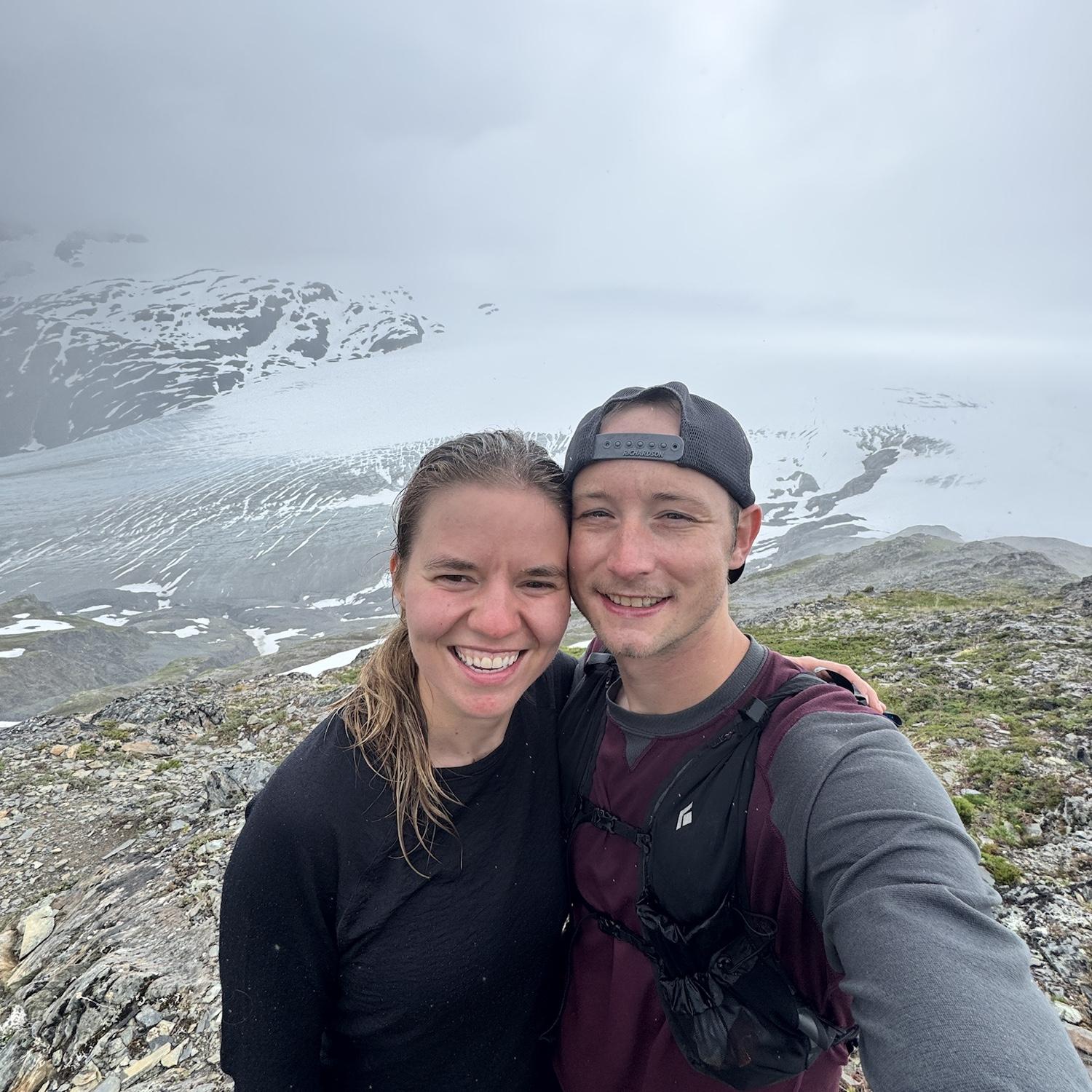 Cloudy day on the Exit Glacier in Seward