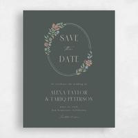 Grey Wedding Save the Date - Mirelia Portrait