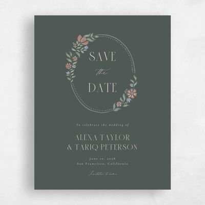 Grey Magnet Wedding Save the Date - Mirelia Portrait
