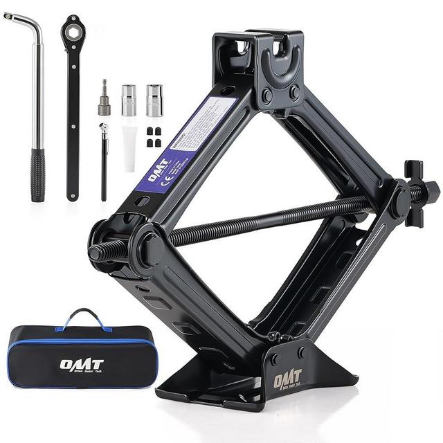 Orion Motor Tech 2 Ton(4409 lbs) Scissor Jack, 14 pc. Dual-Action Car Scissor Jack Kit for Sedan SUV MPV with Drill Socket Ratchet Wrench, Portable Car Jack and Stand Kit for Spare Tire Changing