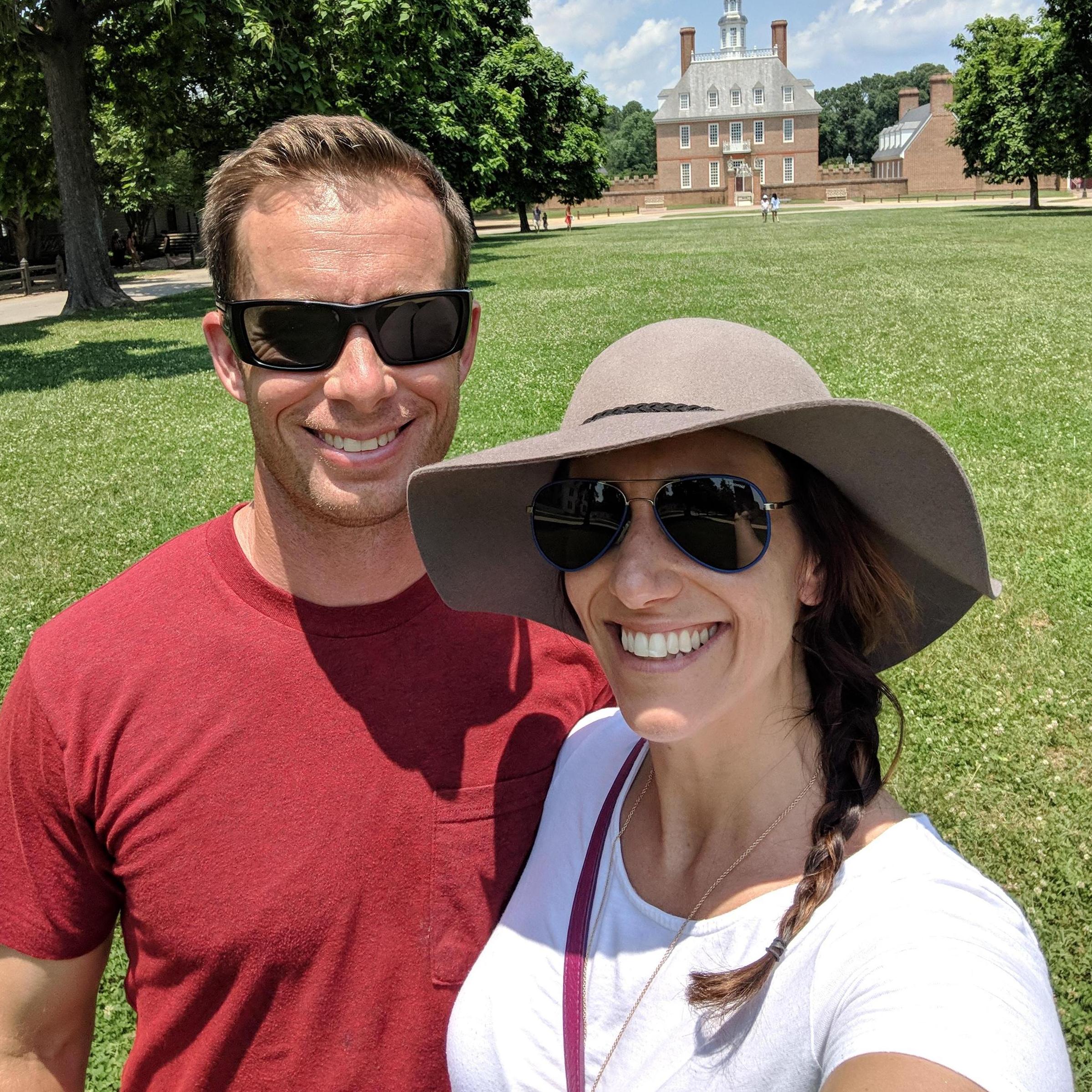 When we first moved to VA we went to visit Williamsburg on the hottest day I've EVER experienced!