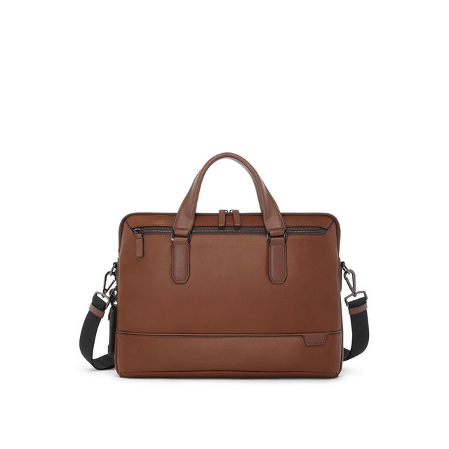 TUMI Men's Harrison Sycamore Slim Brief Leather Bag