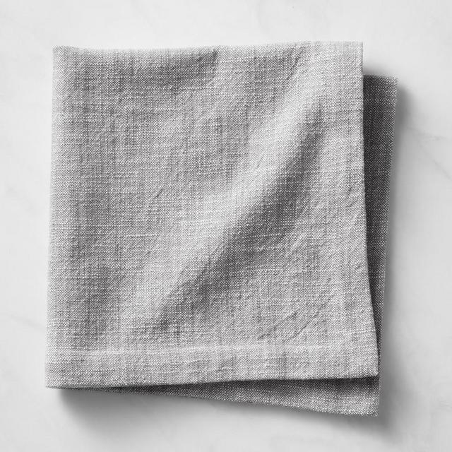 Classic Cotton Chambray Napkins, Set of 4, Chambray Charcoal