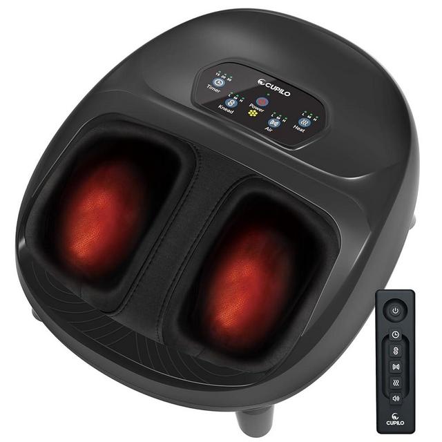 CuPiLo Foot Massager for Plantar Fasciitis, FSA HSA Eligible Upgraded Full foot Shiatsu Massage, Remote Control Multi-Level Settings, Feet massager for Neuropathy, Gifts for Men, Women, Fits Up to 14"