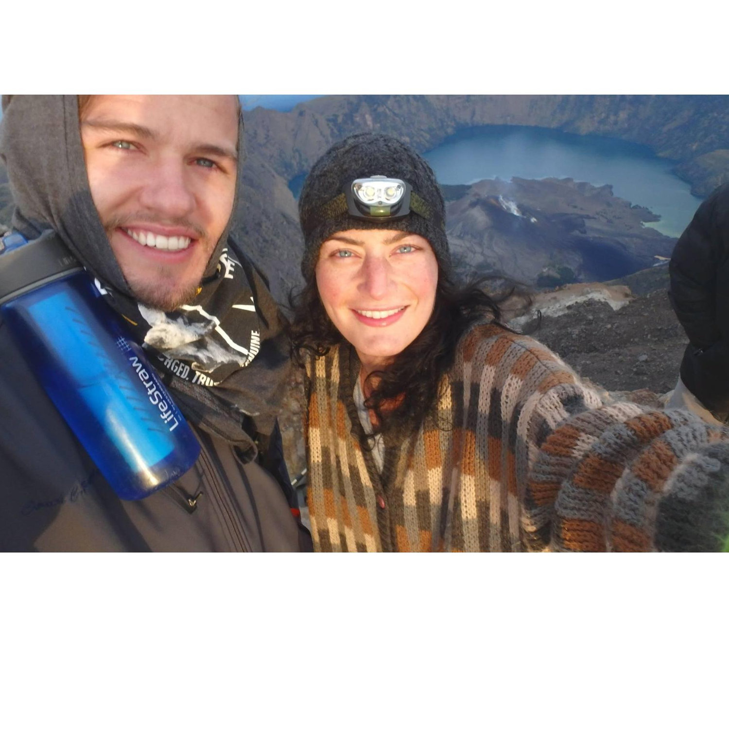 Top of Mount Rinjani, the active volcano on Lombok, Indonesia.