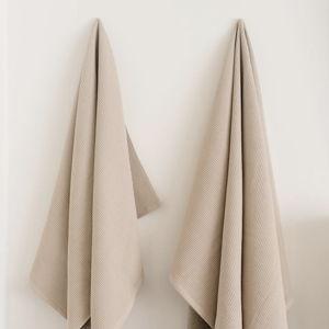 Waffle Bath Sheets (Sand)